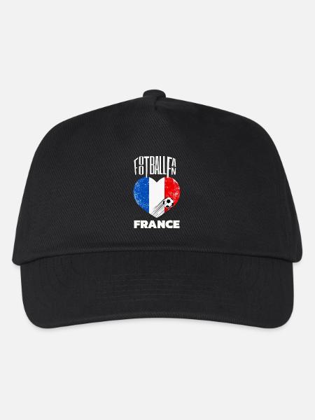 Fussball Fan Frankreich - Kinder Basecap - Schwarz