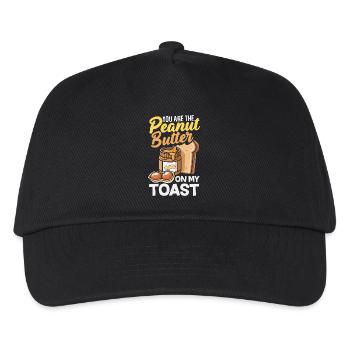 Erdnussbutter & Marmelade Partnerlook Design - Kinder Basecap - Schwarz - Vorne