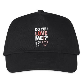 Do You Love Me Beziehung Liebespaar Liebe Ehe Paar - Kinder Basecap - Schwarz - Vorne