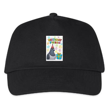 Geburtstags Taube mit Geschenk - Kinder Basecap - Schwarz - Vorne