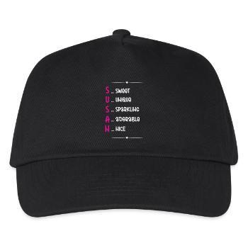 Susan Name Meaning Acrostic - Kids’ Baseball Cap - black - Front