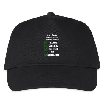 abnehmen witziger spruch - Kinder Basecap - Schwarz - Vorne