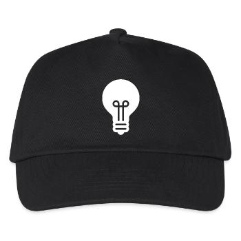 Glühbirne, Idee, Innovation - Kinder Basecap - Schwarz - Vorne