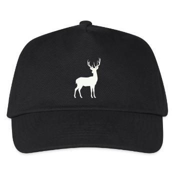 Silhouette de cerf au clair de lune - Casquette de baseball Enfant - noir - Devant