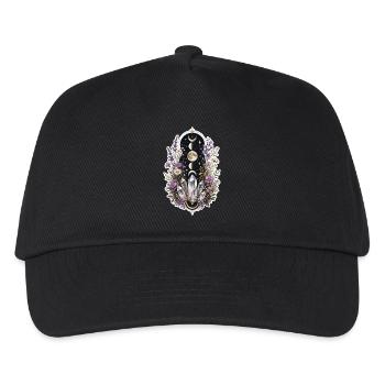 Phases lunaires et flore cristalline - Casquette de baseball Enfant - noir - Devant