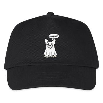 Französischer Bulldogge Boo Wuff – lustiges Halloween-Hundegeschenk - Kinder Basecap - Schwarz - Vorne