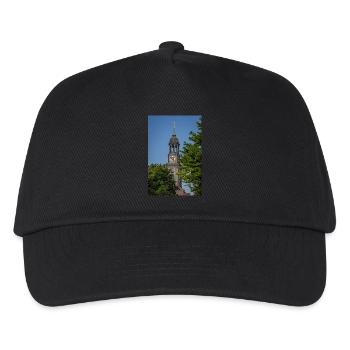 St. Michaelis Kirche zwischen zwei Bäumen - Kinder Basecap - Schwarz - Vorne