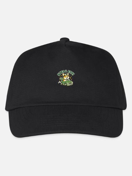 Get on board! Corgi in the car - Kids’ Baseball Cap - black