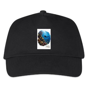 Azzo Unterwasser-Abenteuer - Kinder Basecap - Schwarz - Vorne