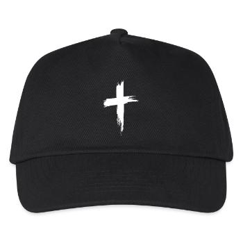 Christen Kreuz - Kinder Basecap - Schwarz - Vorne