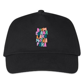 Bold Color Burst Typography - Kids’ Baseball Cap - black - Front