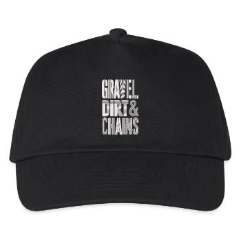 Gravel Bike Gift Shirt - Kids’ Baseball Cap - black - Front