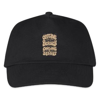 Mountains Star Saying Hiking Aesthetic - Kids’ Baseball Cap - black - Front