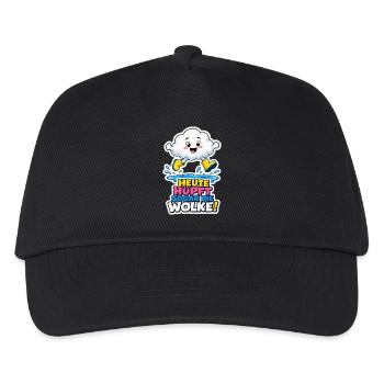Wolke hüpft Heute sogar die Wolke Regen Humor nass - Kinder Basecap - Schwarz - Vorne