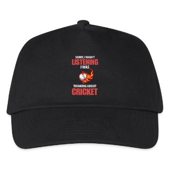 Funny Cricket Lover Gift for Player Coach Dad - Kids’ Baseball Cap - black - Front