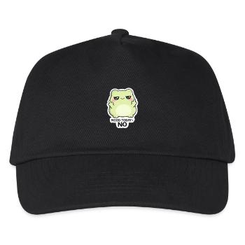 Mood Today: No – Green Kawaii Creature - Kids’ Baseball Cap - black - Front