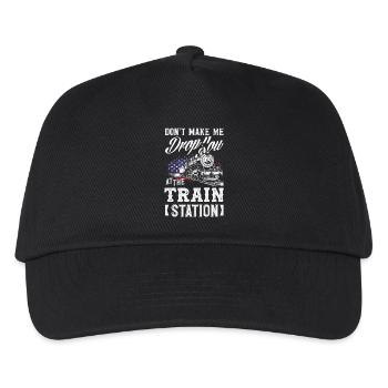 Lass Mich Dich Nicht Am Bahnhof Absetzen Lustig - Kinder Basecap - Schwarz - Vorne