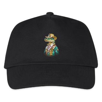 Krokodil Vaquero - Kinder Basecap - Schwarz - Vorne