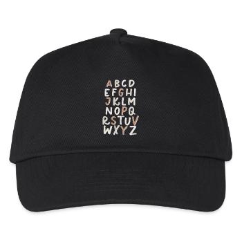 Alphabet Letters - Kinder Basecap - Schwarz - Vorne
