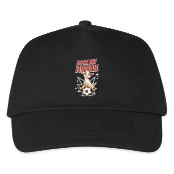 Bock Auf Fußball Lustig Humor Wortwitz Fußballer - Kinder Basecap - Schwarz - Vorne
