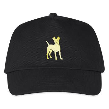 Pinscher Hund Silhouette - Kinder Basecap - Schwarz - Vorne