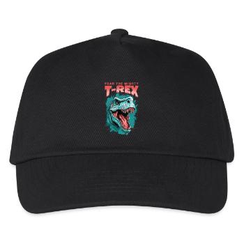 Dinosaurier Dino T-Rex Tyrannosaurus Rex Vintage - Kinder Basecap - Schwarz - Vorne