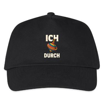 Lustiger Spruch Humor Ich Dreh Durch Geschenkidee - Kinder Basecap - Schwarz - Vorne