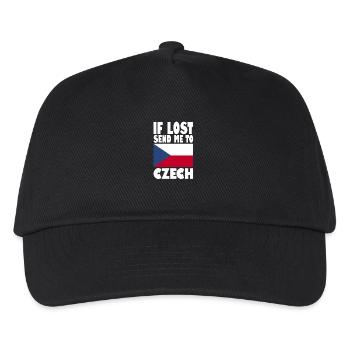 Czech Republic Flag Saying - Kids’ Baseball Cap - black - Front