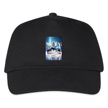 Blaue Schlittschuhe - Kinder Basecap - Schwarz - Vorne