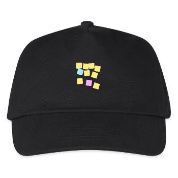 Postit Notizen - Kinder Basecap - Schwarz - Vorne