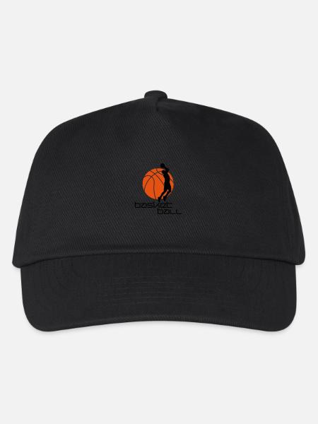 basketball_f_2c - Kinder Basecap - Schwarz