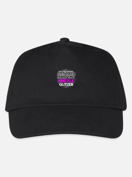 BORDER COLLIE - Glitzer - Kinder Basecap - Schwarz