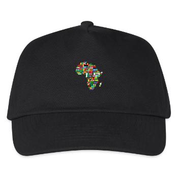 AFRIKA KONTINENT T-SHIRT - Kinder Basecap - Schwarz - Vorne