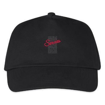 Servas Ciao Hello - Kinder Basecap - Schwarz - Vorne