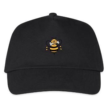 Biene mit Knochen 1 - Kinder Basecap - Schwarz - Vorne