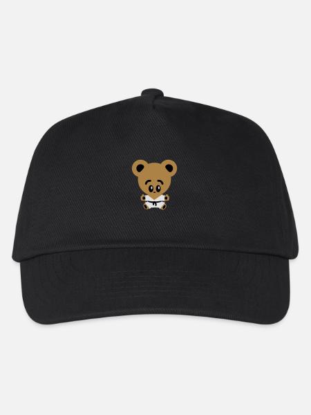 kung fu Bär - Kinder Basecap - Schwarz