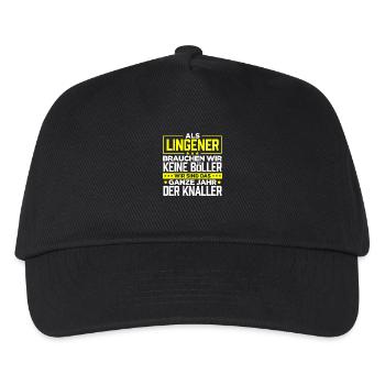 LINGENER - Böller - Kinder Basecap - Schwarz - Vorne