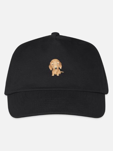 Hund T Shirt selber gestalten - Kinder Basecap - Schwarz