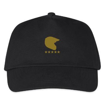 motocross helmet 5 star - Kids’ Baseball Cap - black - Front