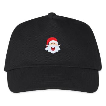 Funny Santa Claus! Funny Santa Claus - Kinder Basecap - Schwarz - Vorne