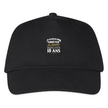 Conneries 18 ans cadeau - Casquette de baseball Enfant - noir - Devant