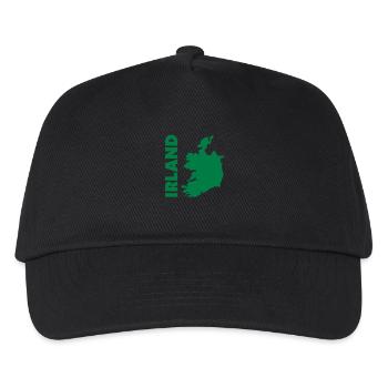 irland_umriss_50 - Kinder Basecap - Schwarz - Vorne
