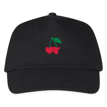 kirschen - Kinder Basecap - Schwarz - Vorne