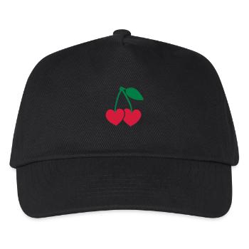 kirschen - Kinder Basecap - Schwarz - Vorne