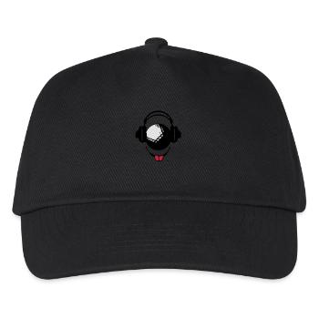 headphones headphones dj golf smiley1 - Kids’ Baseball Cap - black - Front
