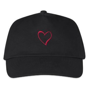 Heart - Kinder Basecap - Schwarz - Vorne
