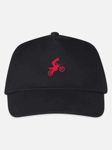 Motocross silhouette 1 - Kinder Basecap - Schwarz