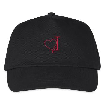 pompe velo forme coeur heart tuyau1 - Casquette de baseball Enfant - noir - Devant
