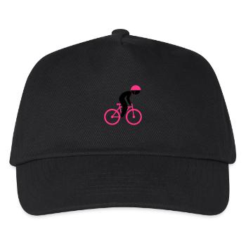 A racing cyclist on his bike - Kids’ Baseball Cap - black - Front