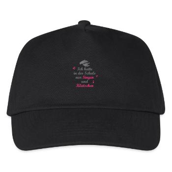 Ich hatte in der Schule nur Singen und Klatschen - Kinder Basecap - Schwarz - Vorne
